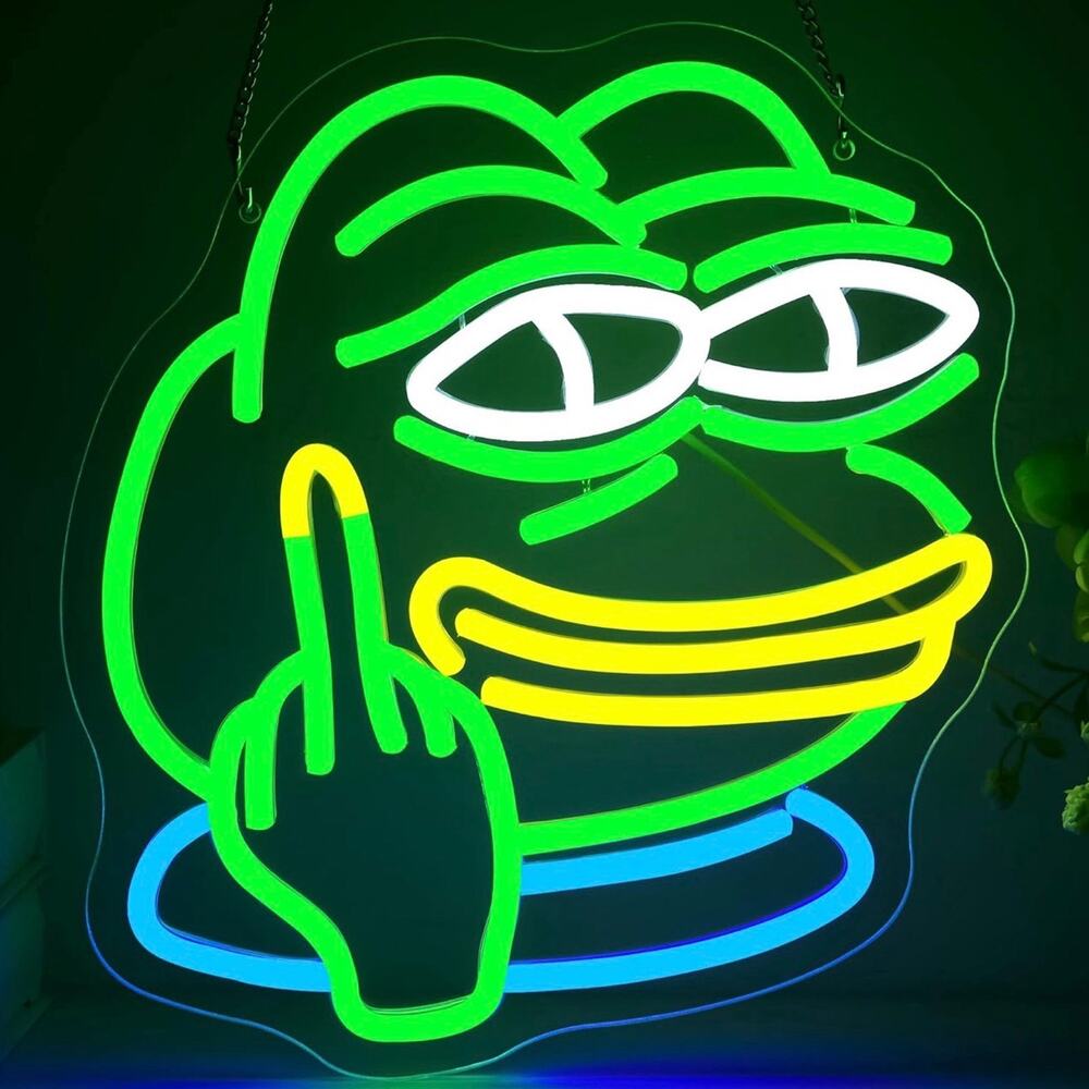 Pepe The Frog Neon Sign Night Light Room Wall Decoration